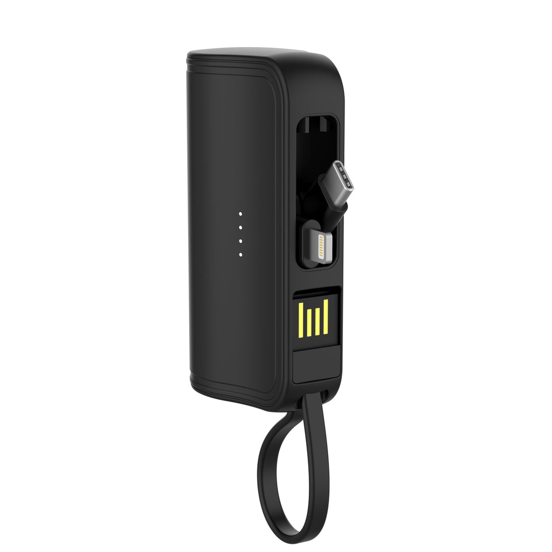 Compact power bank with integrated charging cable Kalsten