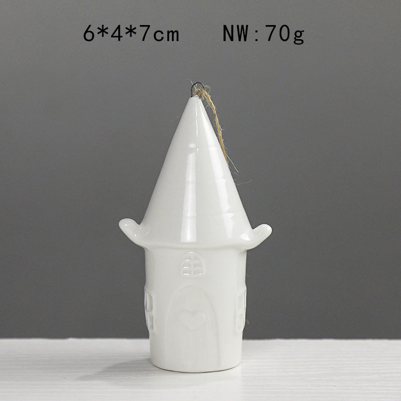 Decorative Ceramic House Figurine Kalsten