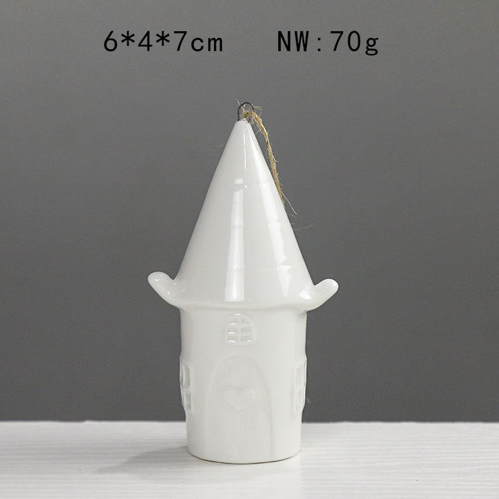 Decorative Ceramic House Figurine Kalsten