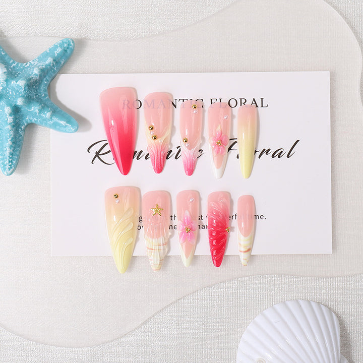 Romantic Floral Press-On Nail Tips Art Set Kalsten