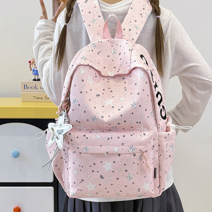 Stylish Star-Patterned School Backpack Kalsten