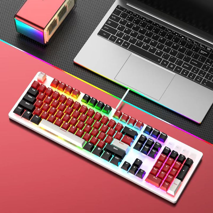 RGB Backlit Mechanical Gaming Keyboard and Mouse Set Kalsten