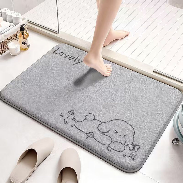 Absorbent Cartoon-Themed Bath Mat Kalsten