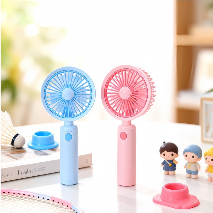 Ladies Portable Hand Fan with USB Charging Function and Flexible Stand Kalsten