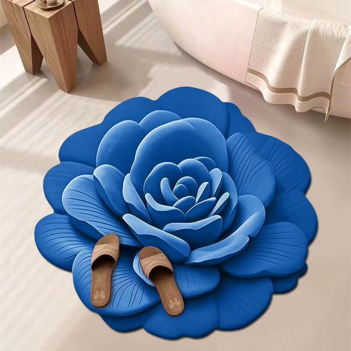 Artistic Floral Bath Mat