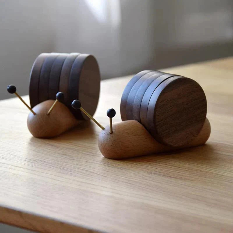 Snail coasters - Unique charm - Decorate coffee breaks - Elegant and functional | Kalsten
