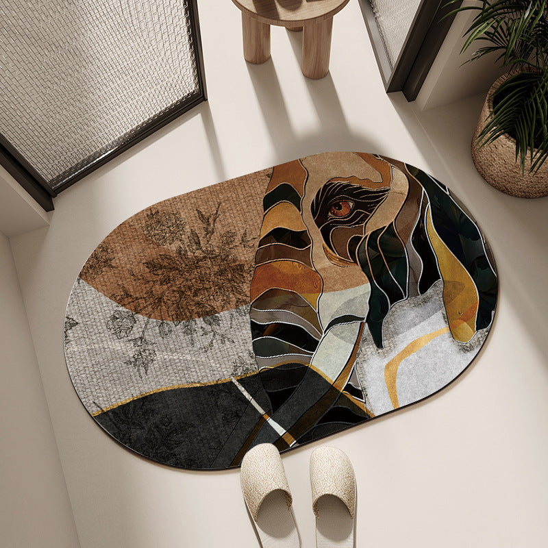 Artistic Horse-Themed Bath Mat Kalsten