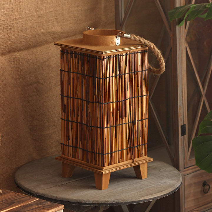 Handcrafted lantern made of natural material Kalsten