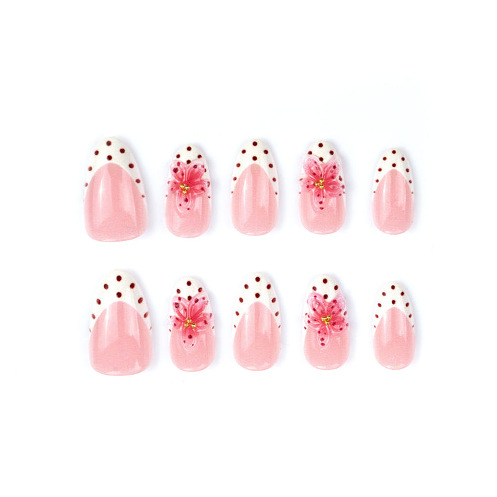 Artistic Floral Press-On Nail Set Kalsten