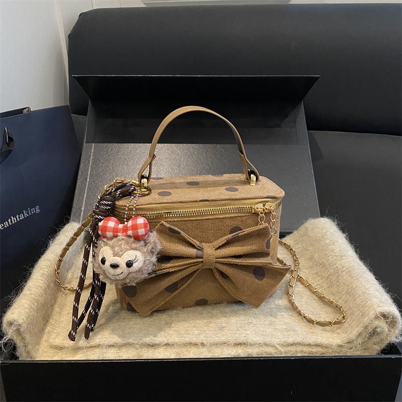 Playful Bow-Accent Mini Handbag