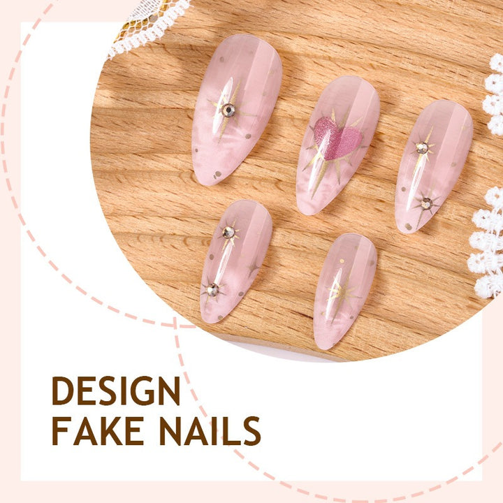 Nail art set with floral patterns Kalsten