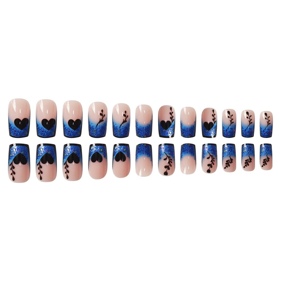 Artistic Glittered Press-On Nail Extensions Kalsten