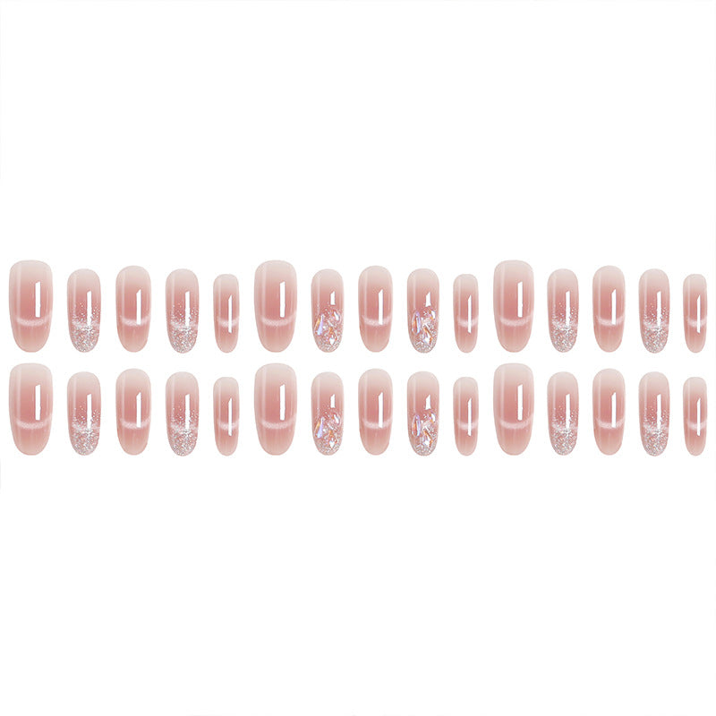 Artificial nail set with sparkling glitter accents Kalsten