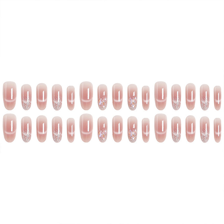 Artificial nail set with sparkling glitter accents Kalsten