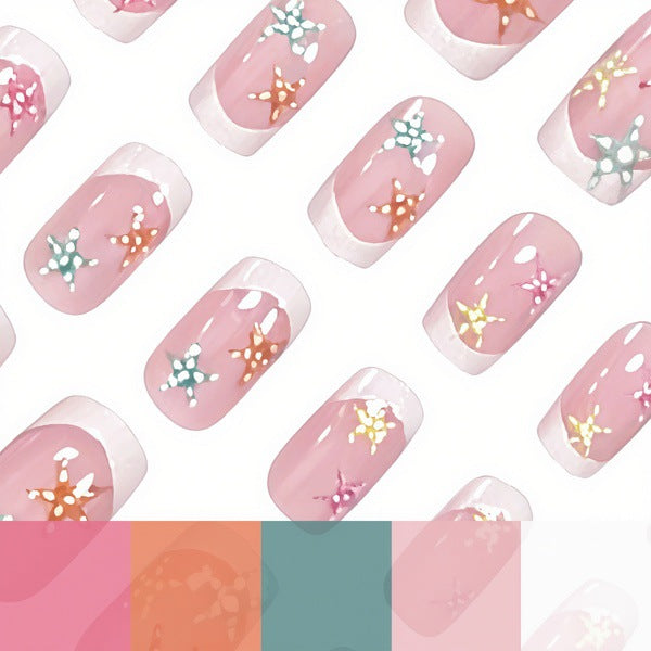 Elegant Starfish-Inspired Nail Art Enhancements Kalsten