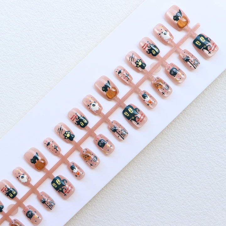 Creative Halloween-Themed Press-On Nail Art Set Kalsten