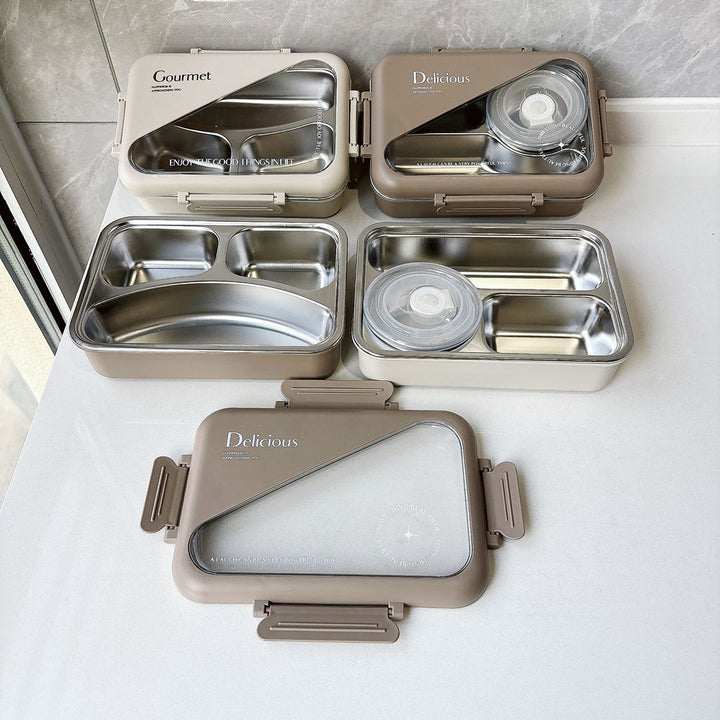 Multi-Compartment Durable Stainless Steel Food Storage