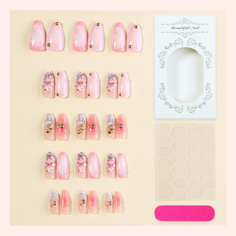 Creative Floral Press-On Nail Set kalsten