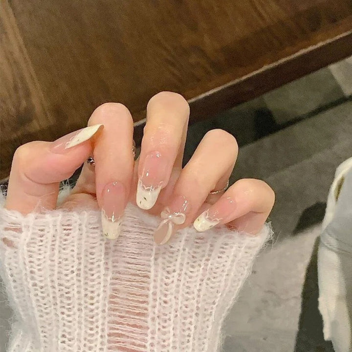 Artistic Press-On Nail Set with Unique Leopard Design Kalsten