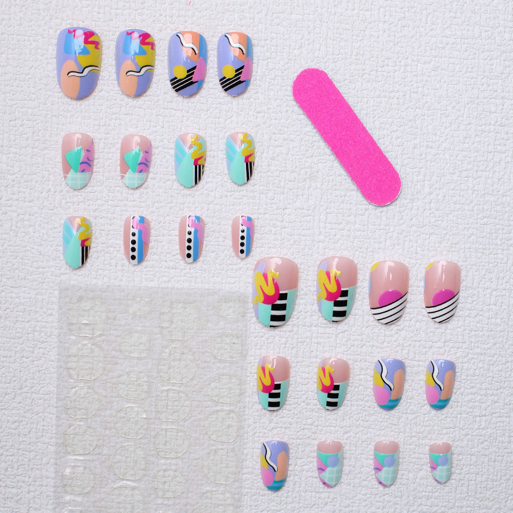 Artistic Patterned Press-On Nails Kalsten