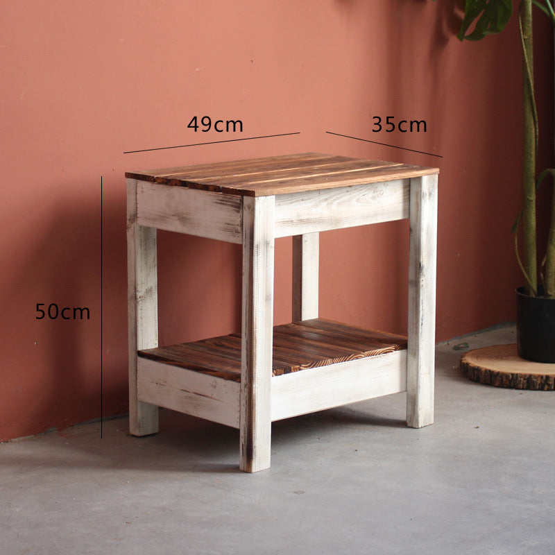Handmade side table made of solid wood Kalsten