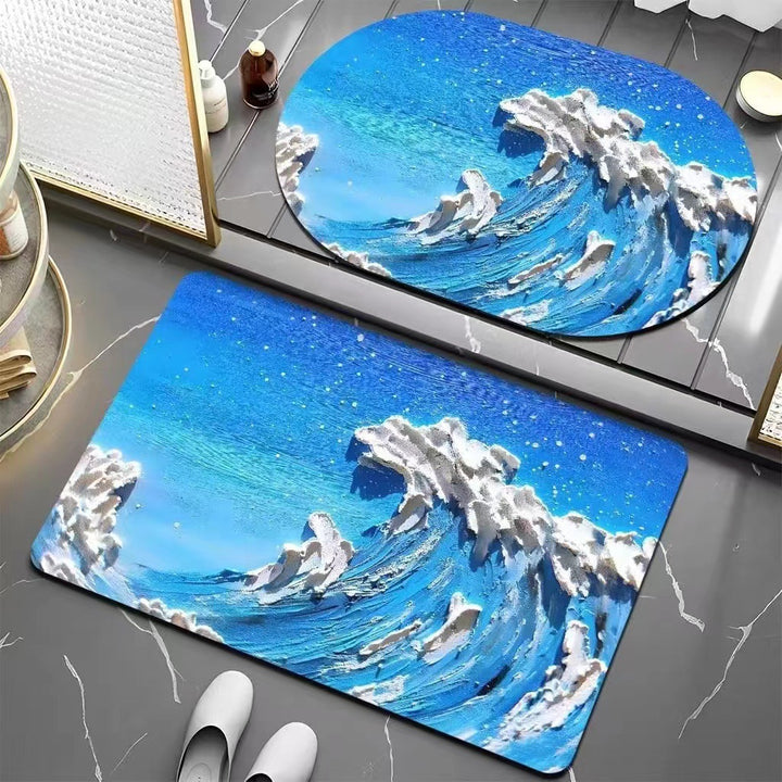 Floral Patterned Bath Mat Kalsten