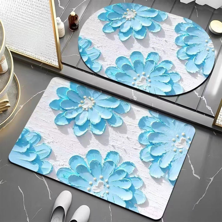 Floral Patterned Bath Mat Kalsten