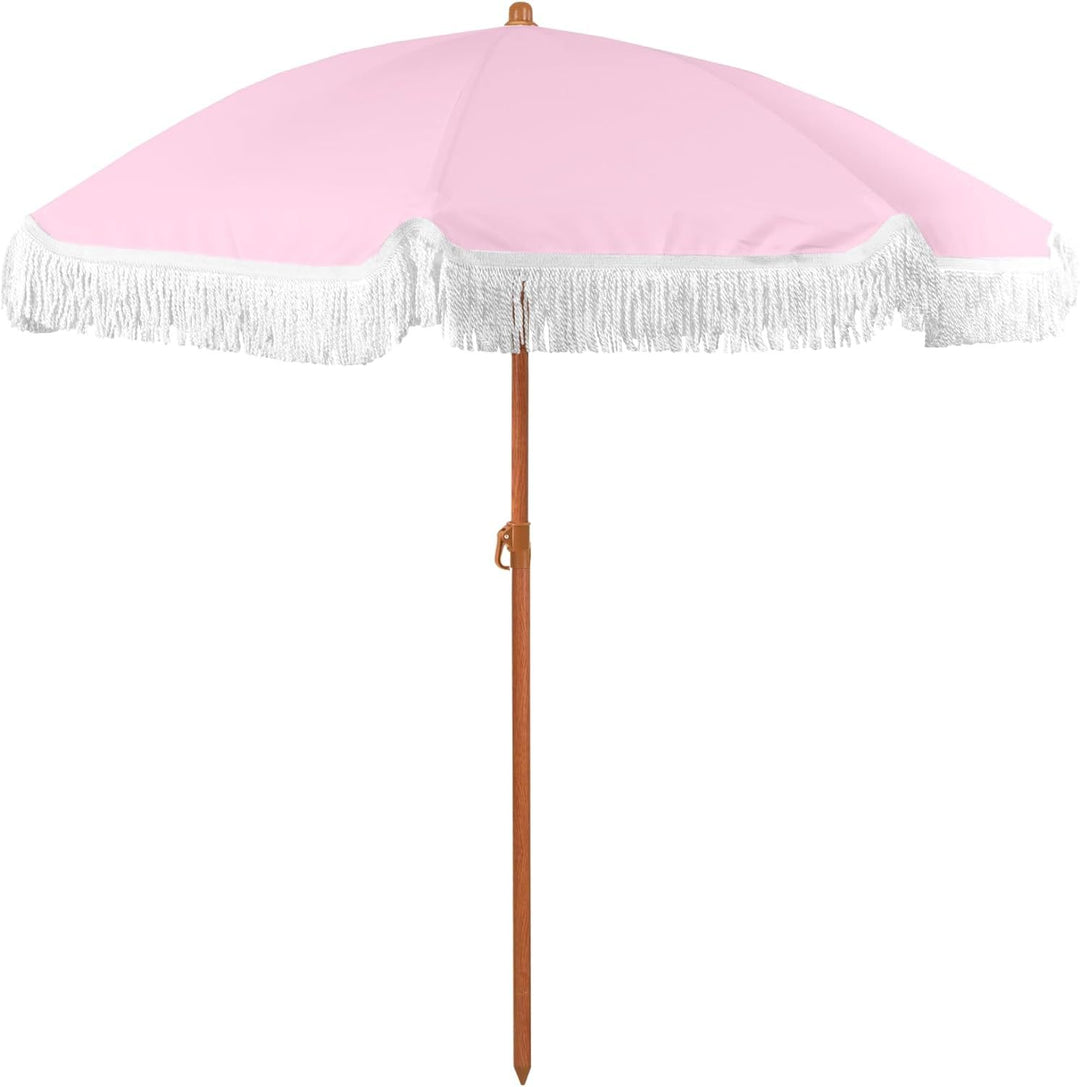 Women's sun umbrella with tassels and striped design Kalsten