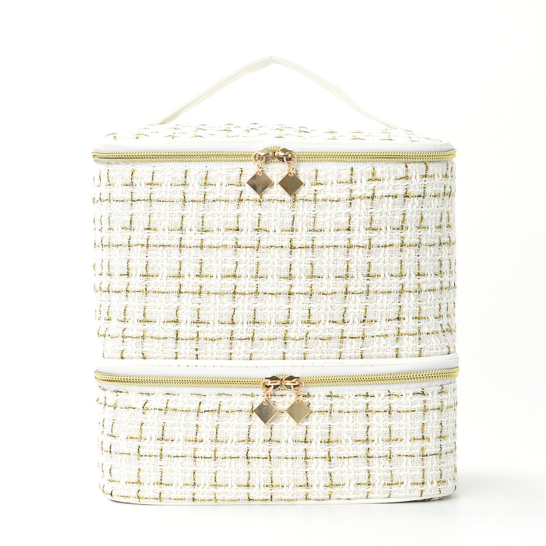Cosmetic organizer bag with elegant fabric Kalsten