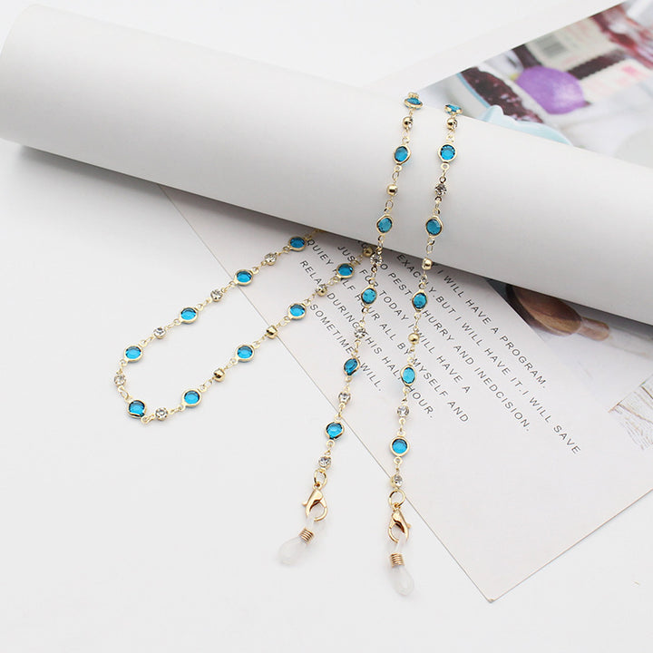 Stylish Gemstone-Linked Eyewear Chain Kalsten