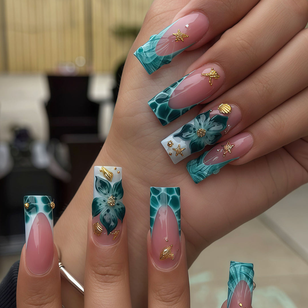 Artistic Long Acrylic Nail Extensions Kalsten