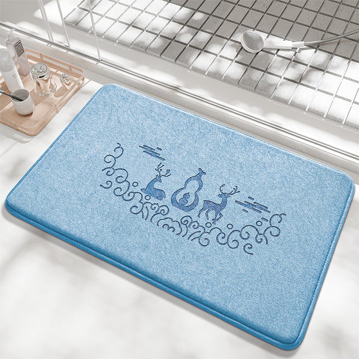 Playful Bunny Design Bath Mat Kalsten