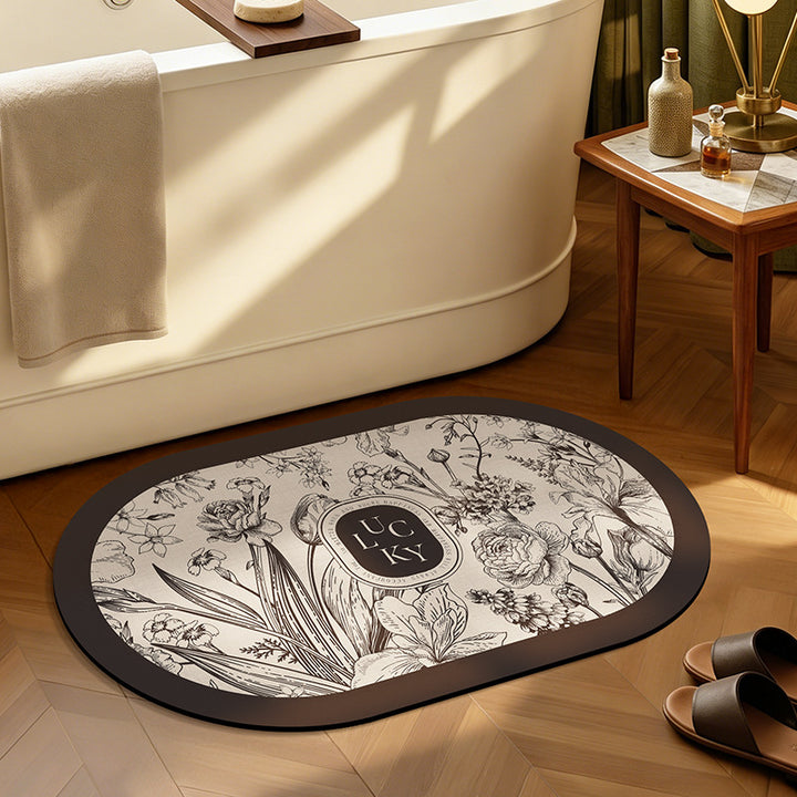 Botanical Design Bath Mat Kalsten