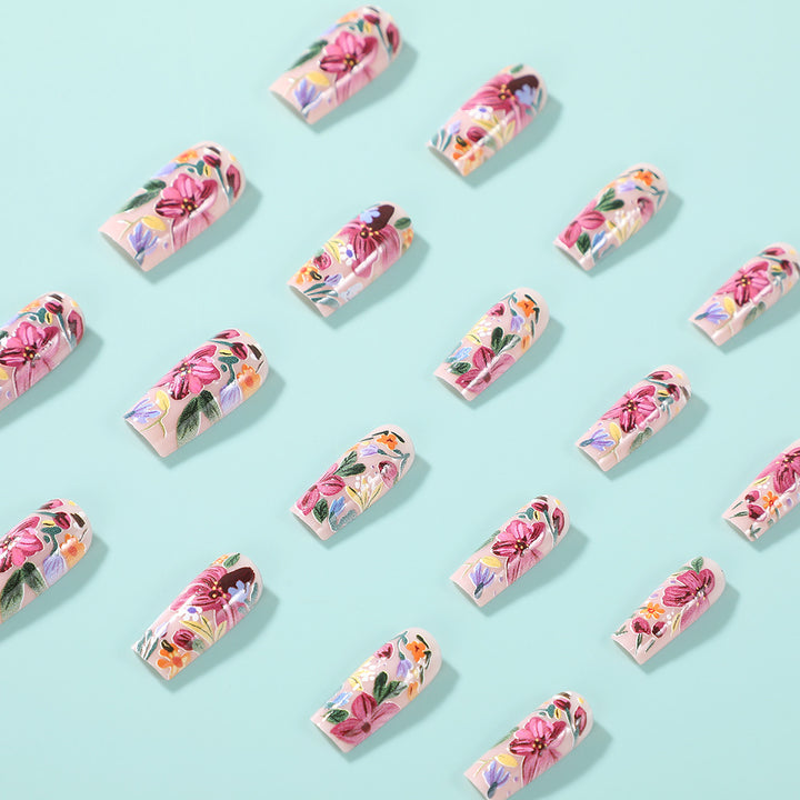 Artificial nails with floral accents Kalsten 1788541752