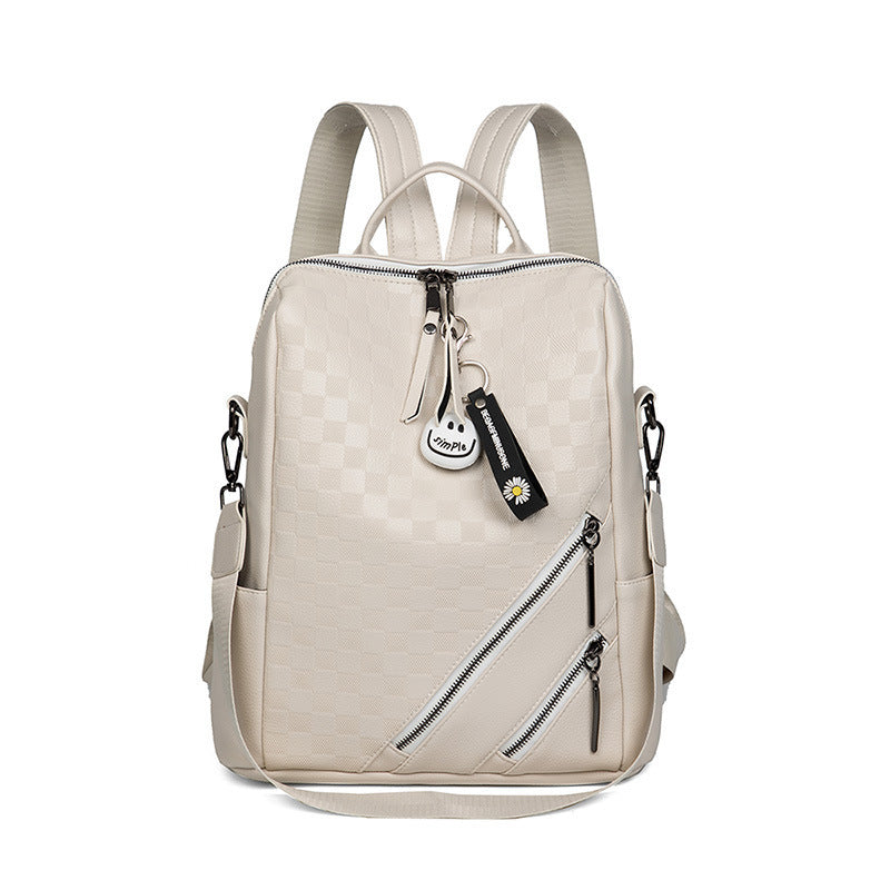 Checkered Pattern Stylish Backpack Kalsten