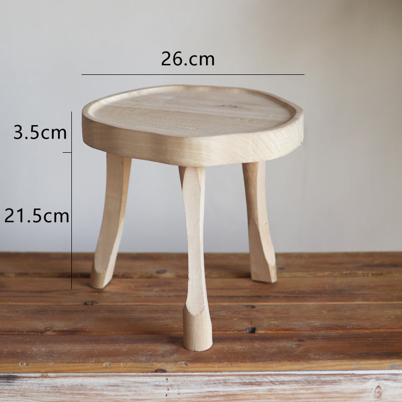 Modern wooden footstool Kalsten