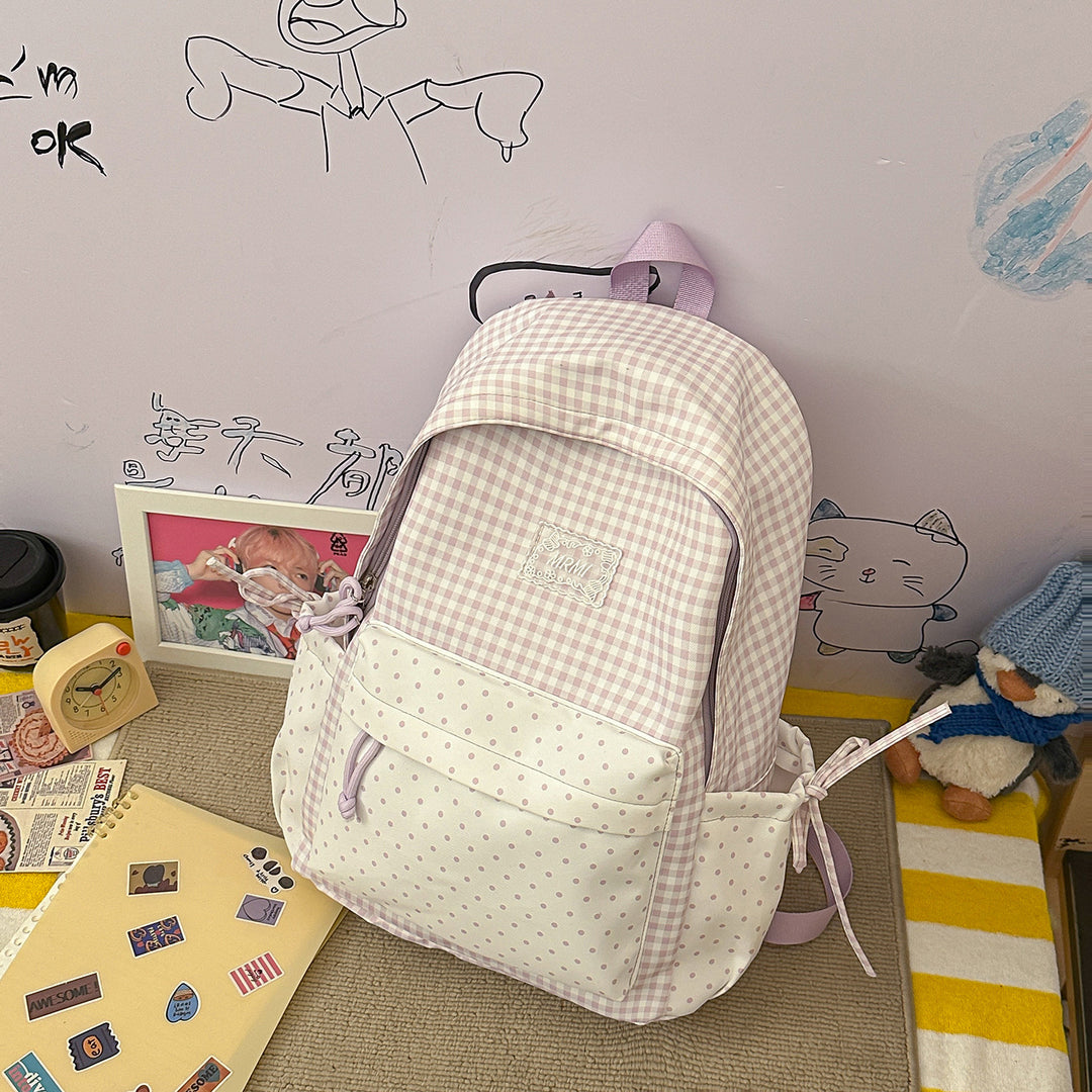 Chic Plaid Backpack Kalsten