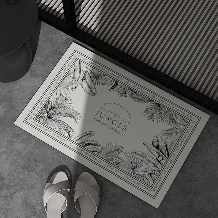 Tropical Jungle-Themed Indoor Area Mat