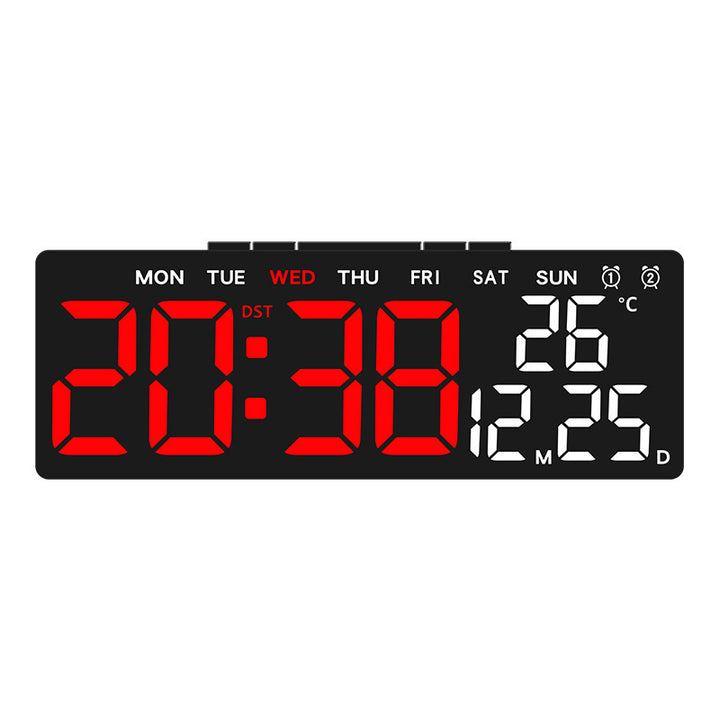 Digital weather alarm clock with large LED display and temperature display Kalsten