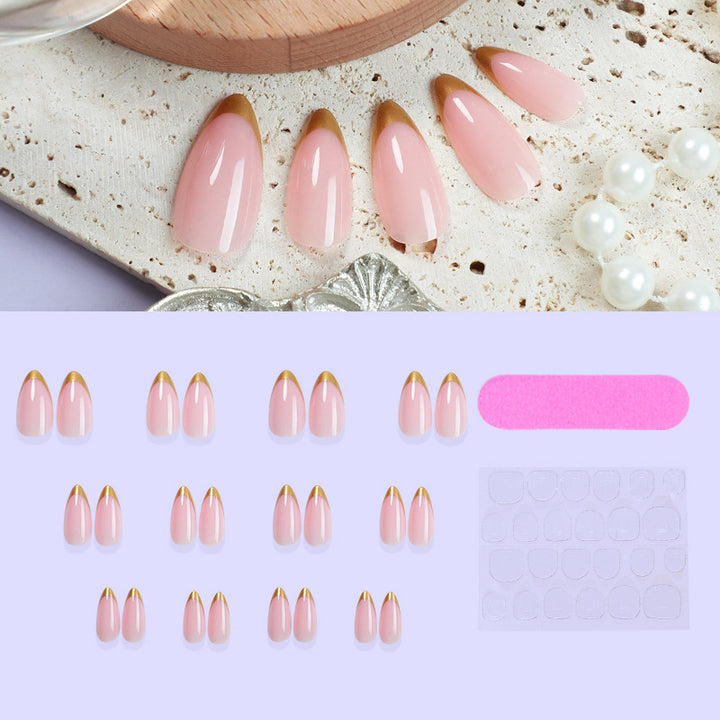 Artifice nail set with elegant gold gradient Kalsten
