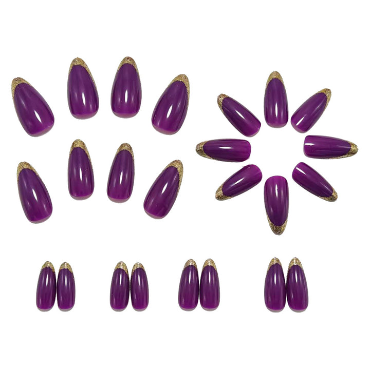 Artificial nails with glitter tip Kalsten