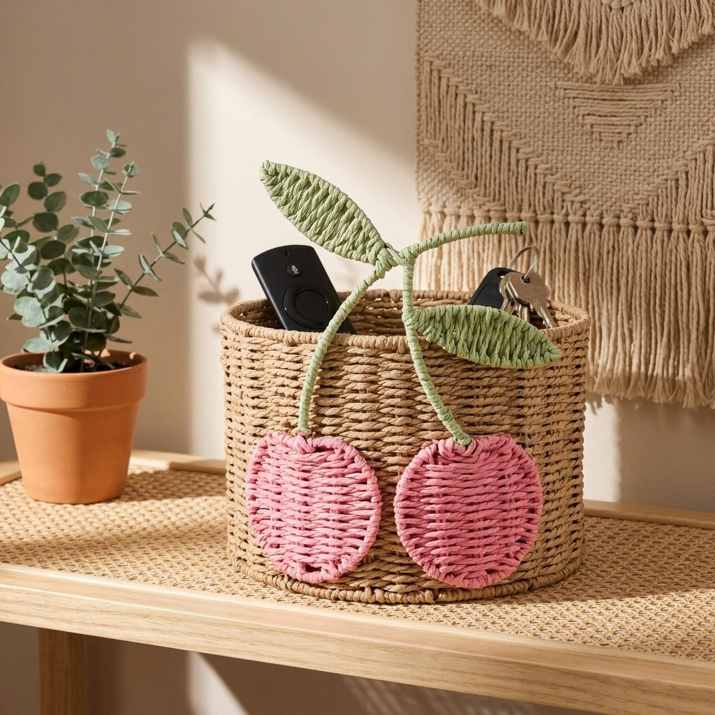 Playful storage basket with fruit design Kalsten
