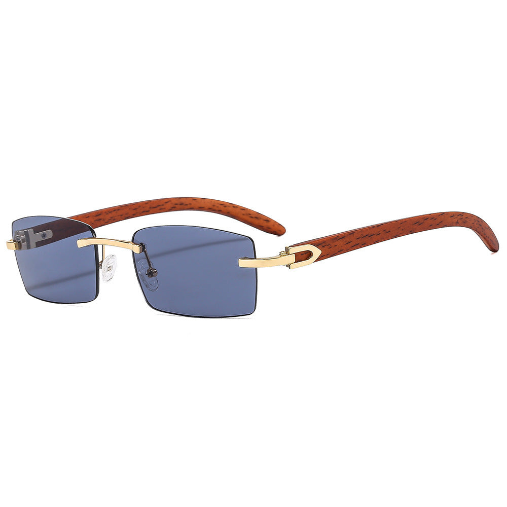 Stylish Wooden-Handled Square Sunglasses Kalsten