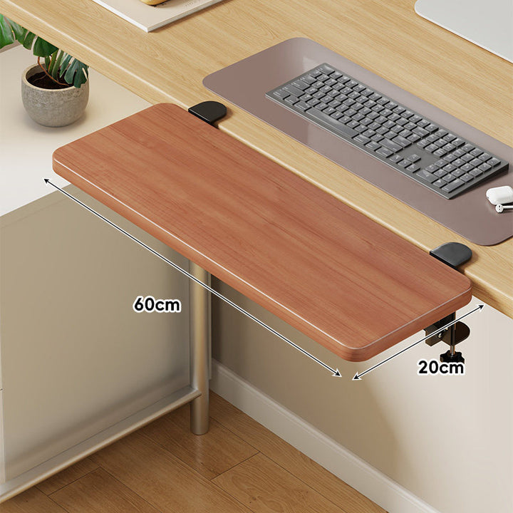 Under-Desk Sliding Keyboard Tray and Desk Extender with Smooth Glide Mount