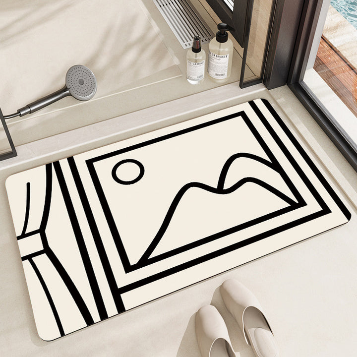 Playful Cow-Themed Bathroom Mat Kalsten