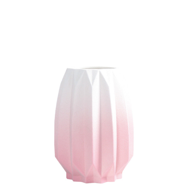 Textured Geometric Ceramic Flower Vase Kalsten