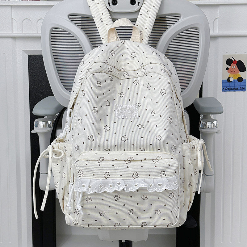 Playful Floral Print Backpack