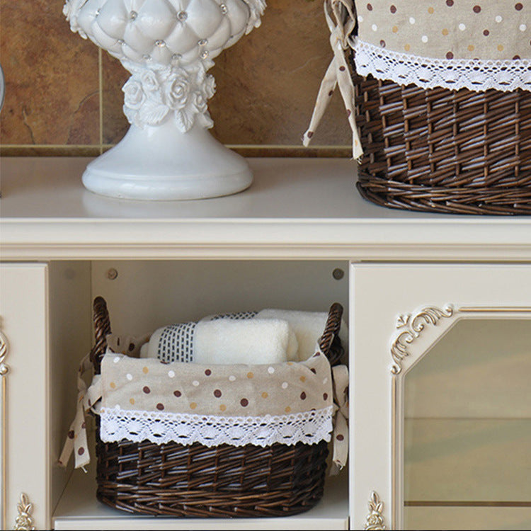 Decorative Wicker Storage Basket Kalsten