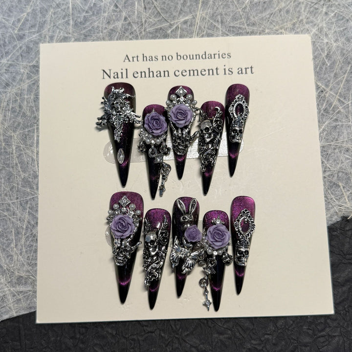 Gothic Themed Press-On Nail Set
