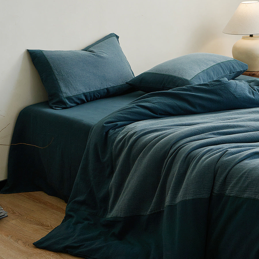 Premium linen bedding with stonewashed texture and double reversible function